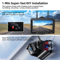 FOOKOO HD  7-inch Magnetic Wireless Backup Camera System (DCX702)