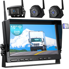 FOOKOO HD 1080P 10-Inch Wireless Backup Camera System (DW103SL)