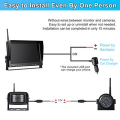 FOOKOO HD 1080P 10-Inch Wireless Backup Camera System (DW104SL)