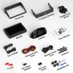 Fookoo HD 7-Inch Wireless RV Backup Camera System (DW7Y5)