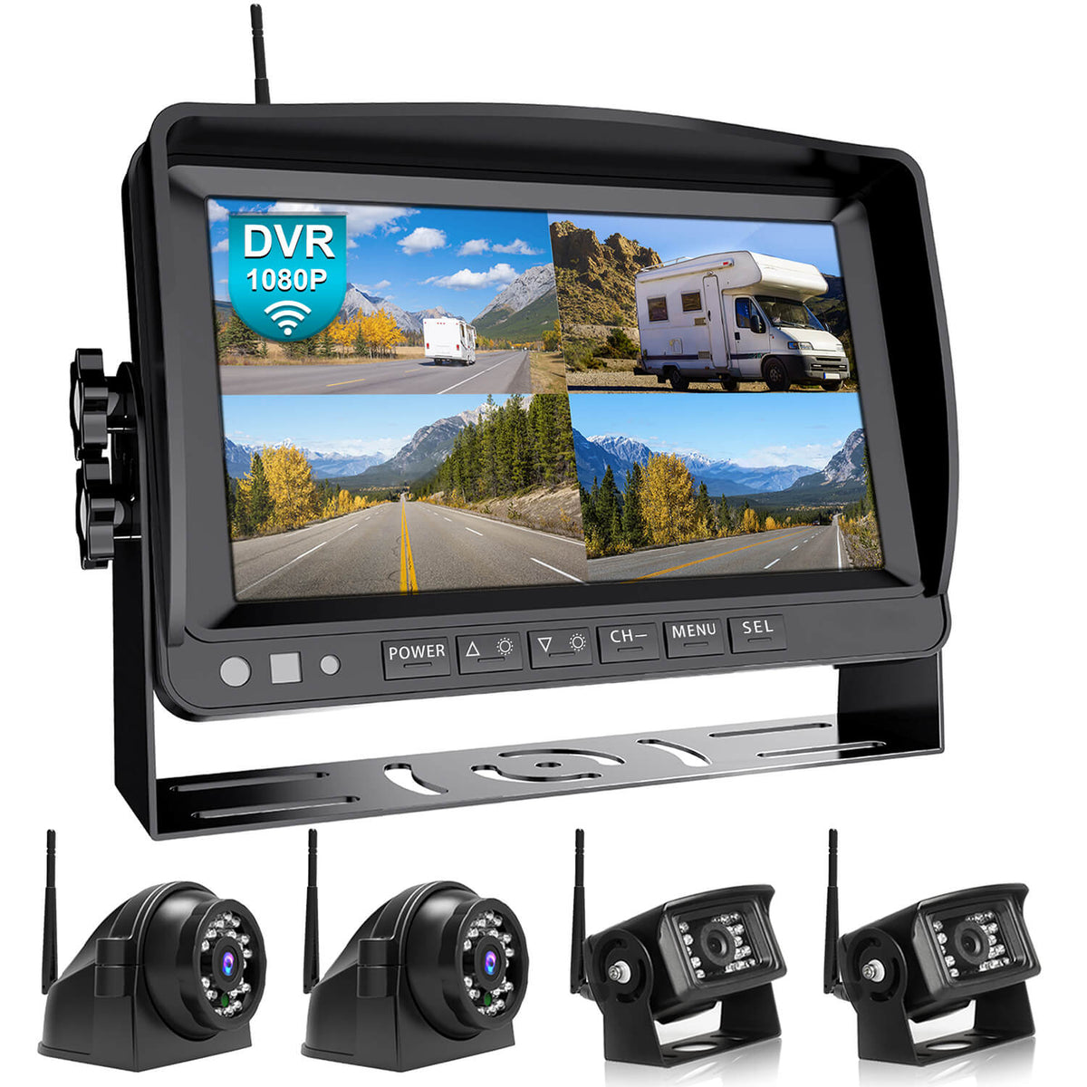 FOOKOO HD 9-Inch Wireless Backup Camera System (DW9T4)