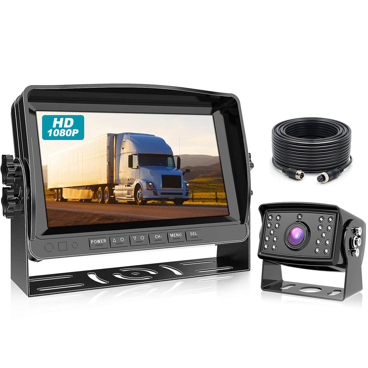 FOOKOO HD  9-inch 1080P Wired Backup Camera System Kit  (DY901)