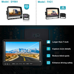 FOOKOO HD  9-inch 1080P Wired Backup Camera System Kit  (DY901)