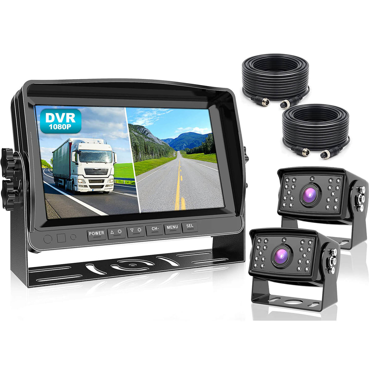 FOOKOO HD 1080P 9-Inch Wired Backup Camera System (DY912)